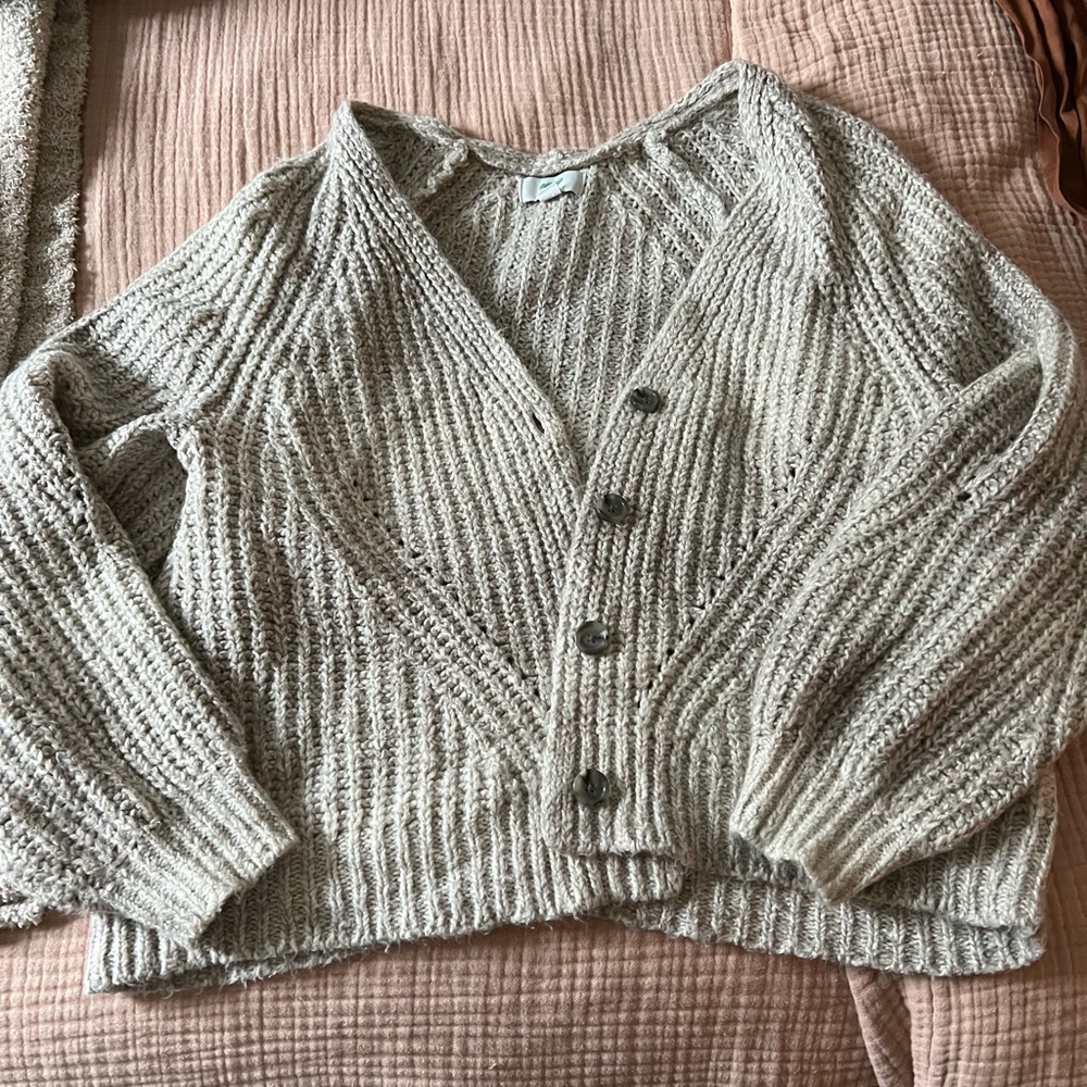 Aerie, knit cropped cardigan